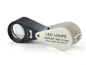 Lup 30x - 21 mm. LED & UV-lys